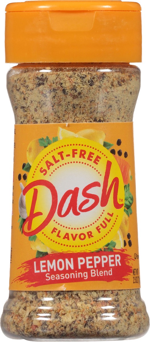 slide 1 of 6, Dash Lemon Pepper Salt-Free Seasoning Blend 2.5 oz. Shaker, 2.5 oz