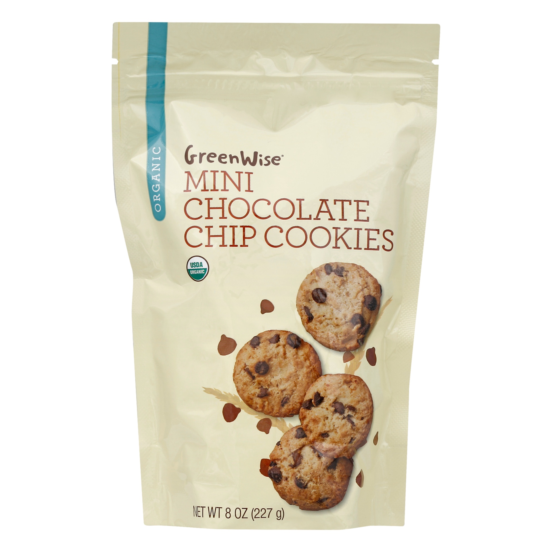 slide 1 of 1, GreenWise Mini Organic Chocolate Chip Cookies, 8 oz