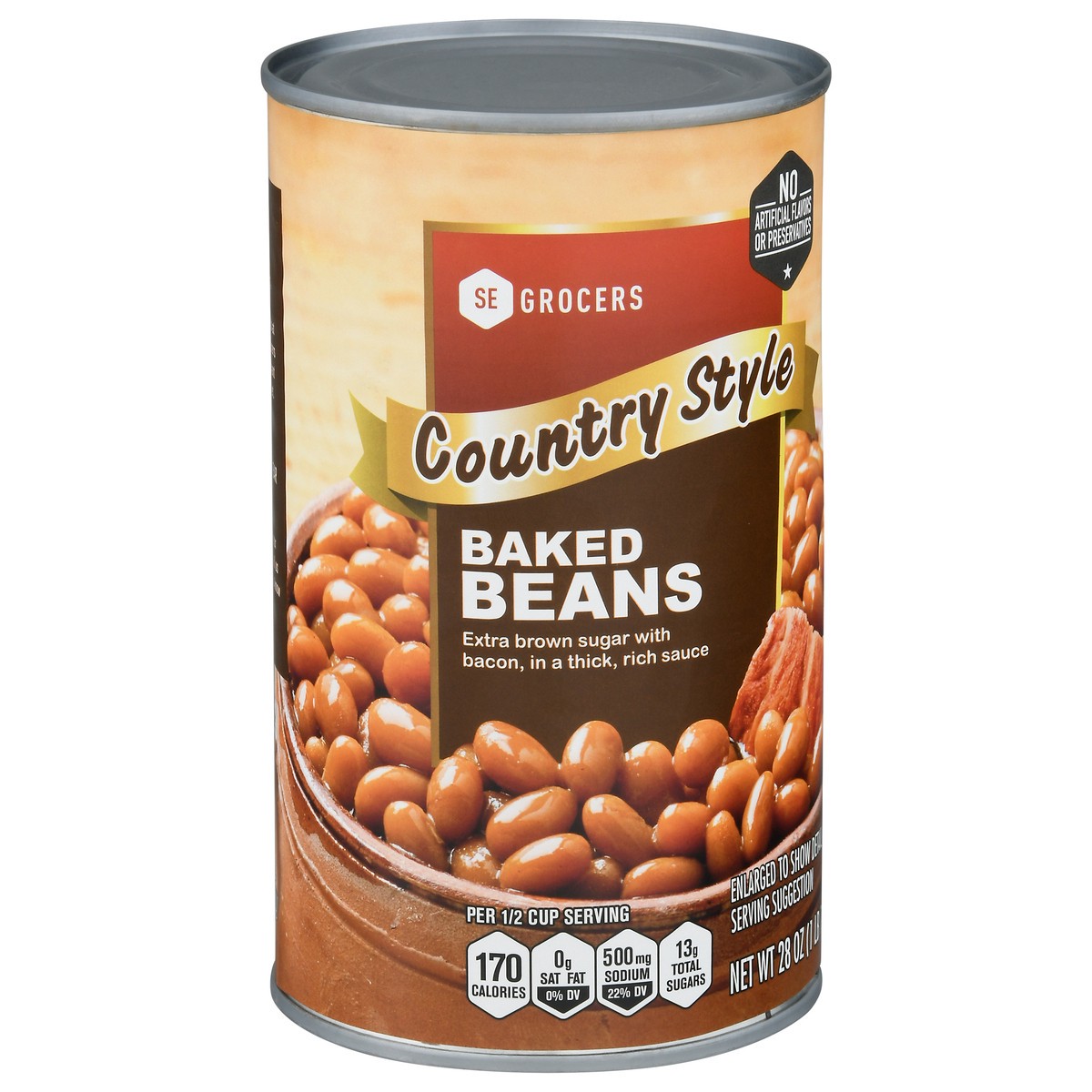slide 2 of 12, SE Grocers Orig Baked Bean - 28 oz, 28 oz