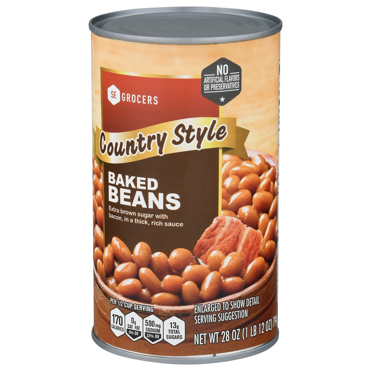 slide 10 of 12, SE Grocers Orig Baked Bean - 28 oz, 28 oz