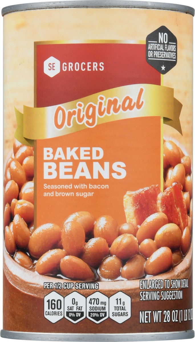 slide 11 of 12, SE Grocers Orig Baked Bean - 28 oz, 28 oz