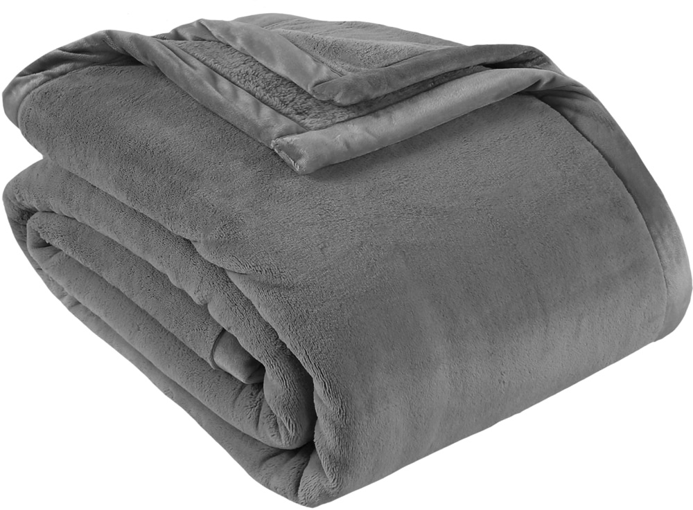 slide 1 of 1, Berkshire Blanket Prima Plush Throw Blanket - Gray, 90 in x 90 in