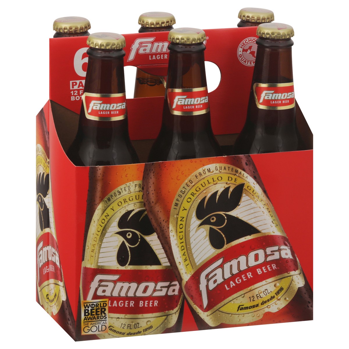 slide 4 of 13, Famosa Lager Beer 6 - 12 fl oz Bottles, 6 ct