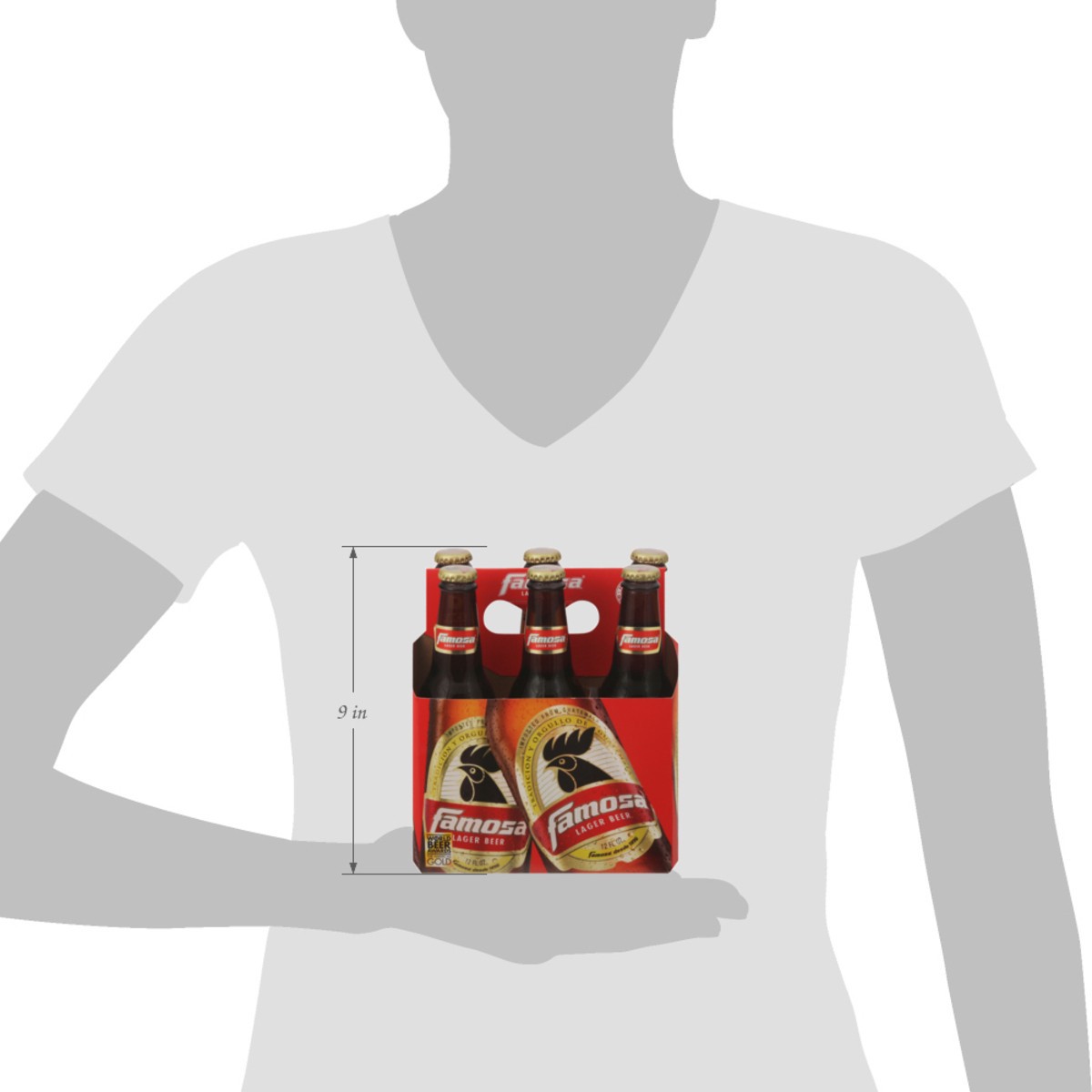 slide 2 of 13, Famosa Lager Beer 6 - 12 fl oz Bottles, 6 ct