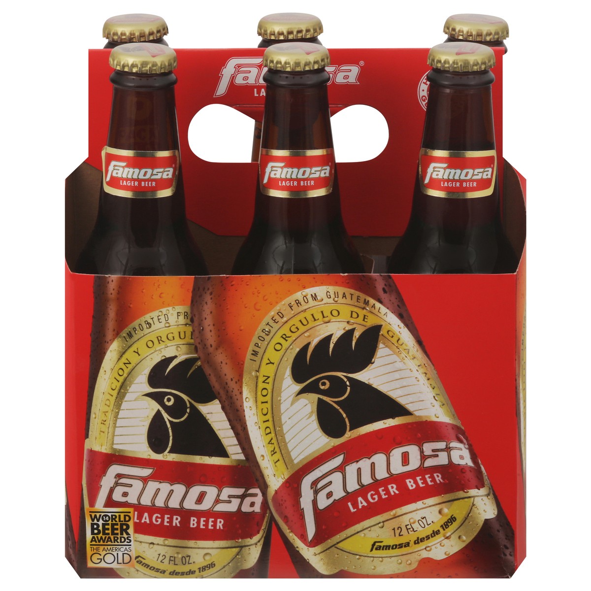 slide 11 of 13, Famosa Lager Beer 6 - 12 fl oz Bottles, 6 ct