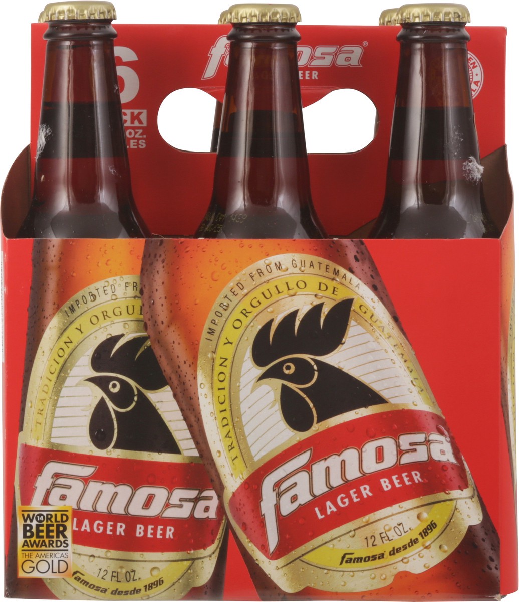 slide 3 of 13, Famosa Lager Beer 6 - 12 fl oz Bottles, 6 ct