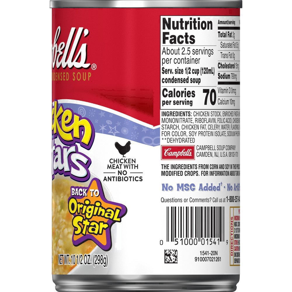 slide 2 of 112, Campbell's Condensed Kids Chicken and Stars Soup, 10.5 oz Can, 10.5 oz