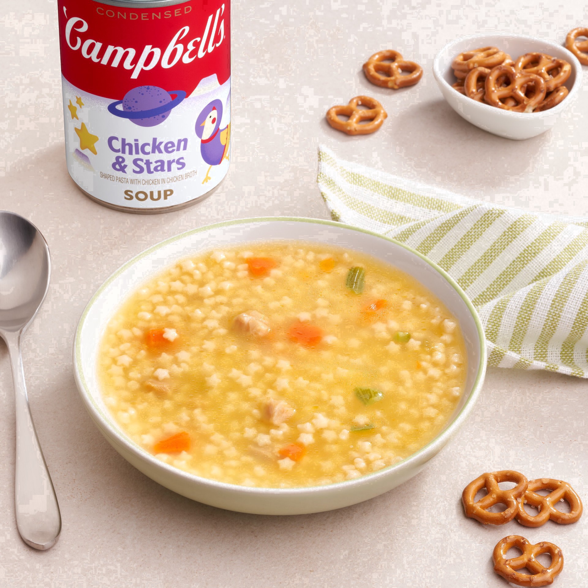 slide 4 of 112, Campbell's Condensed Kids Chicken and Stars Soup, 10.5 oz Can, 10.5 oz