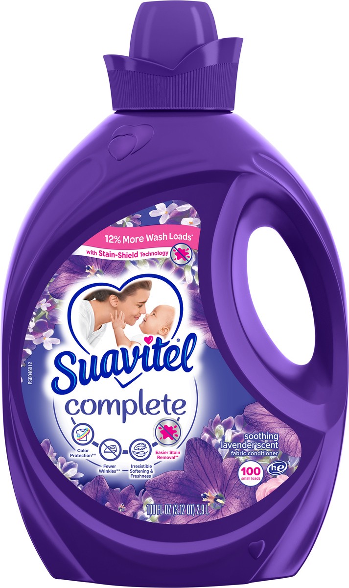 slide 11 of 11, Suavitel Complete Fabric Conditioner, Soothing Lavender, 100 Oz., 100 fl oz