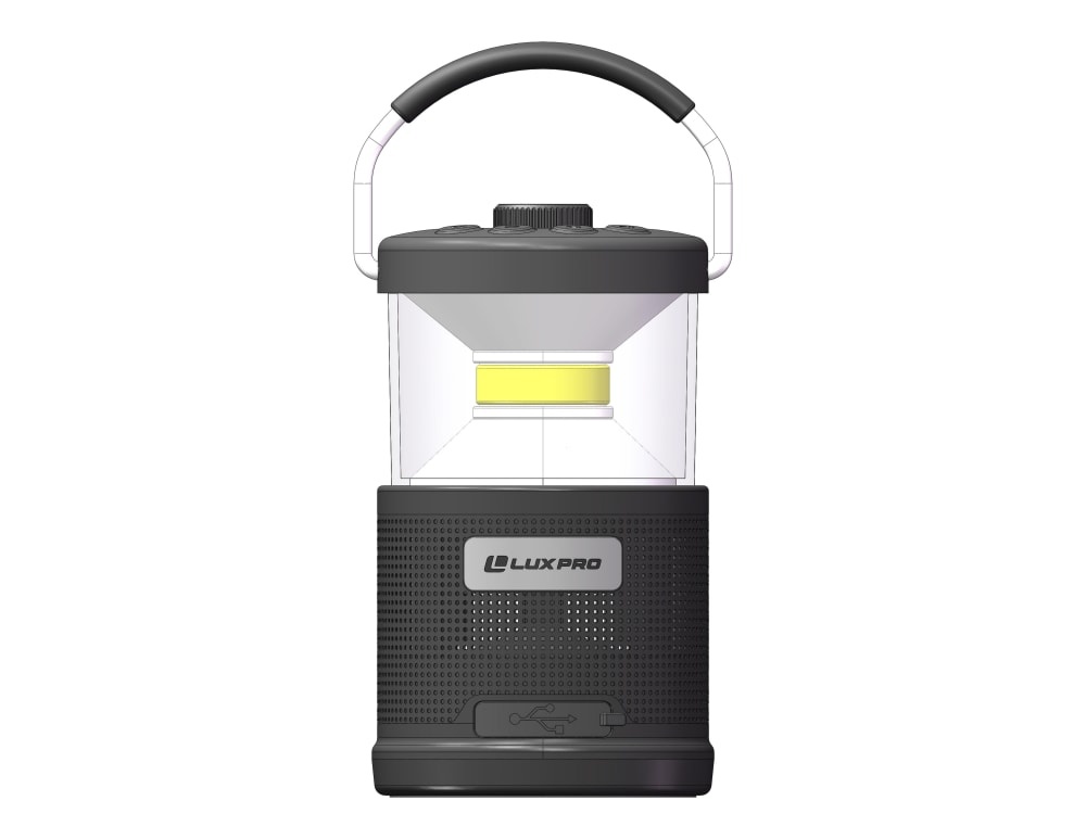slide 1 of 1, Lux-Pro Recharagable Lantern & Bluetooth Speaker - Black, 1 ct