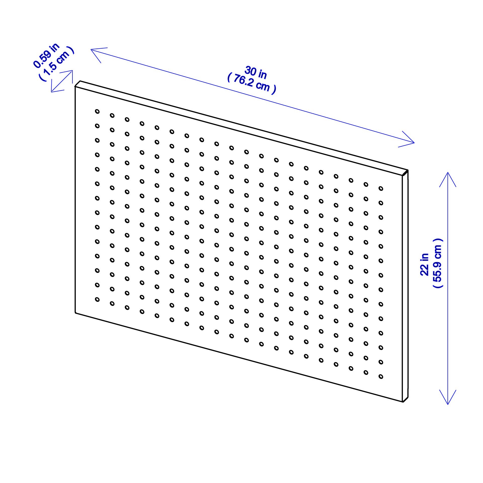 slide 3 of 3, 22" X 30" White Metal Pegboard By Simply Tidy, 22 in x 30 in