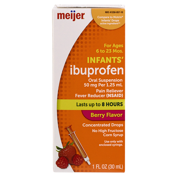 slide 1 of 29, Meijer Infants' Ibuprofen, Berry Flavor, 50 mg, 1 oz