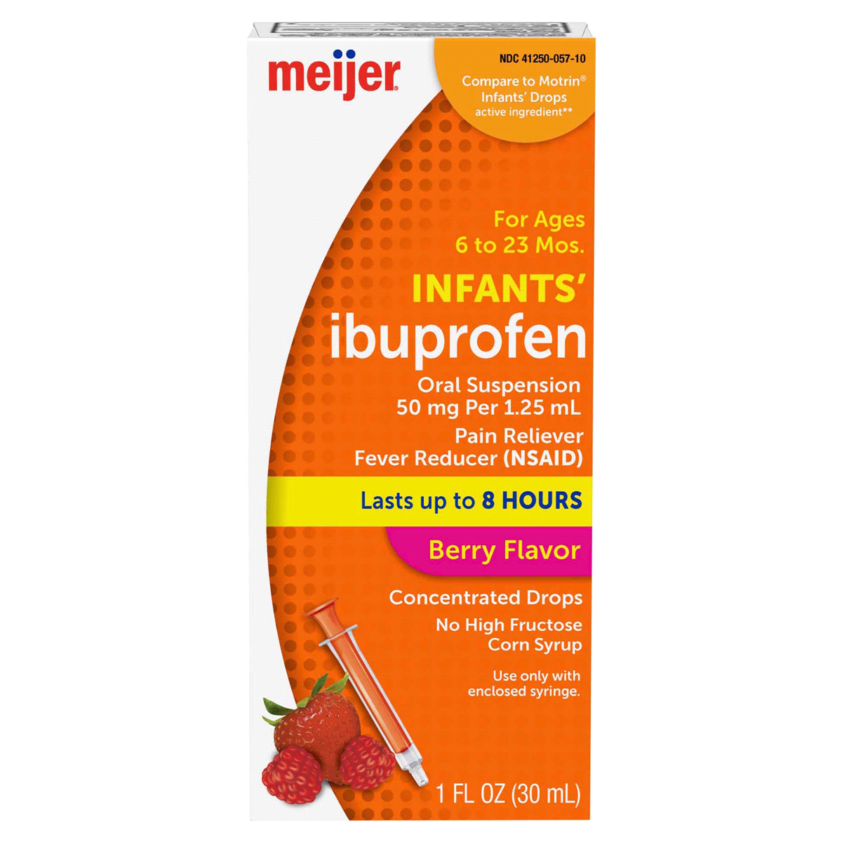 slide 1 of 29, Meijer Infants' Ibuprofen, Berry Flavor, 50 mg, 1 oz