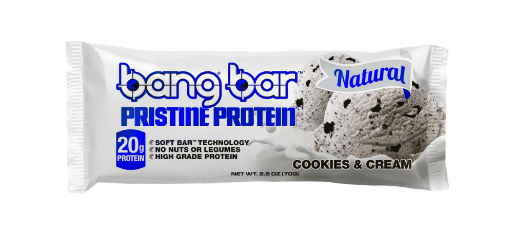 slide 1 of 1, Bang Bar Pristine Protein Cookies & Cream Protein Bar, 2.5 oz