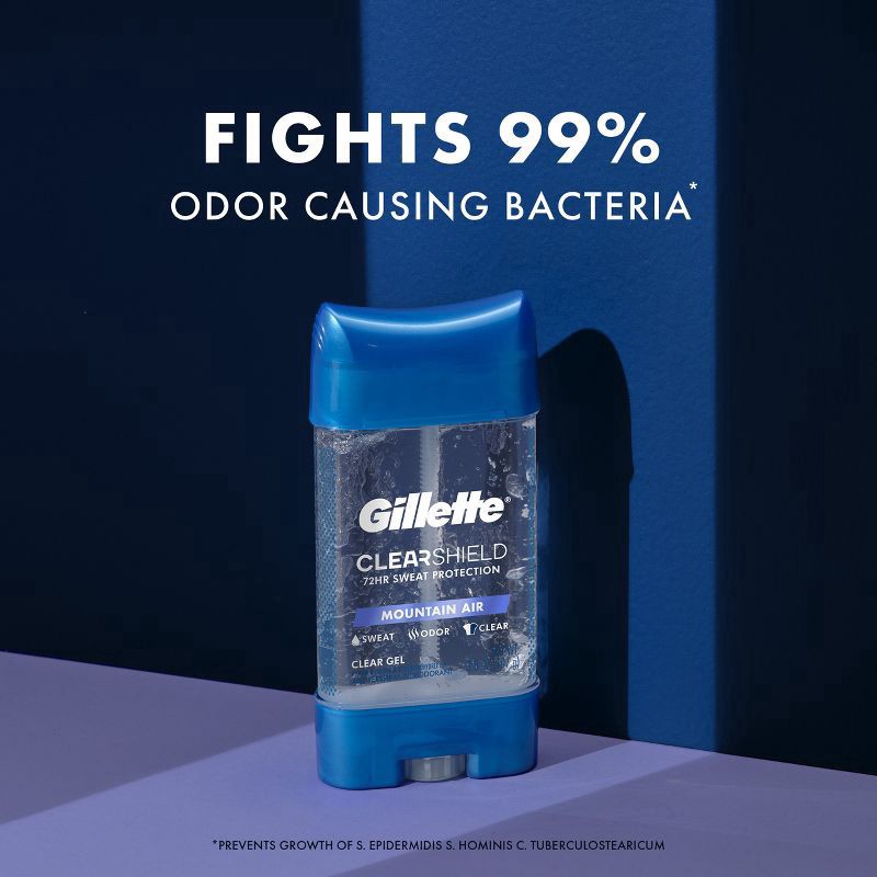 slide 3 of 9, Gillette Clear Gel Antiperspirant Deodorant - Mountain Air - 3.8oz, 3.8 oz