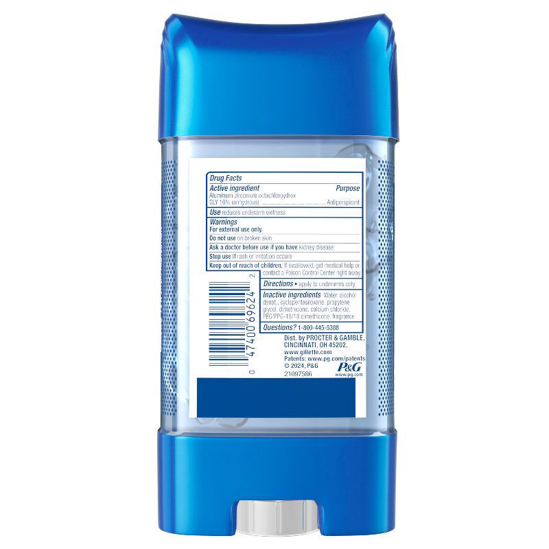 slide 8 of 9, Gillette Clear Gel Antiperspirant Deodorant - Mountain Air - 3.8oz, 3.8 oz