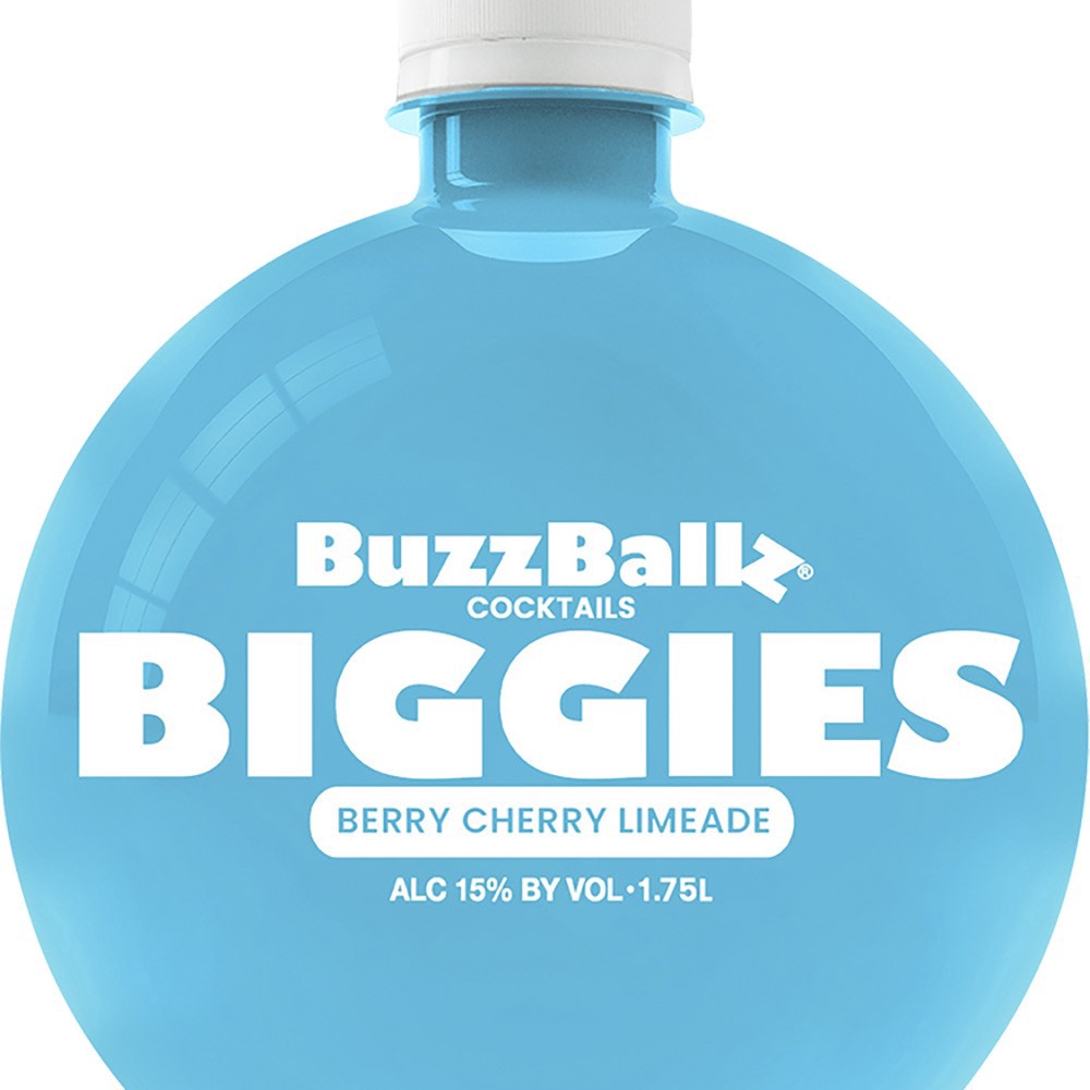 slide 1 of 4, BuzzBallz Biggies Berry Cherry Limeade Cocktail 1.75 l, 1.75 liter