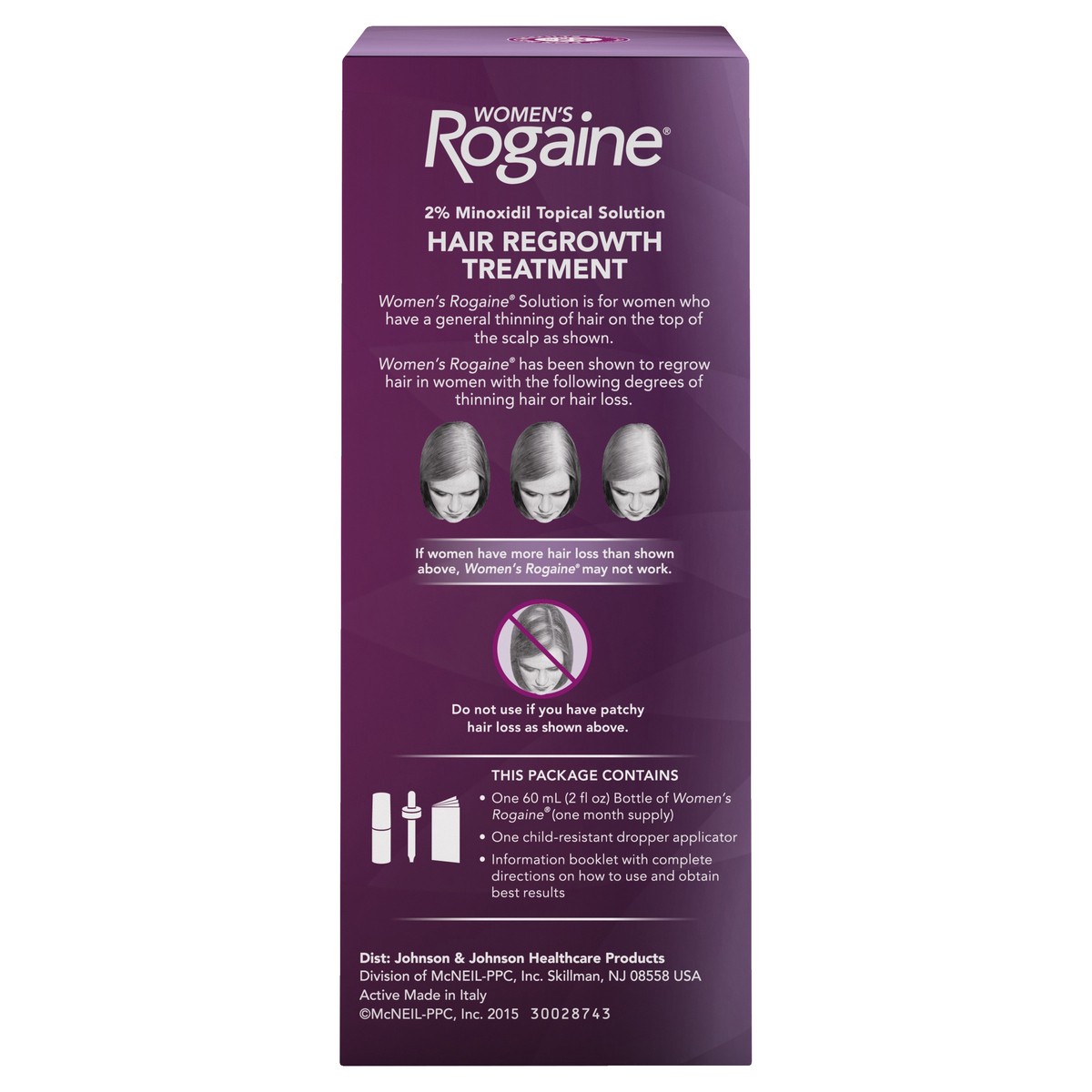 slide 4 of 5, Rogaine Women's Rogaine 2% Minoxidil Topical Solution for Thinning Hair, Topical Hair Loss Treatment for Women's Hair Regrowth, Unscented Minoxidil Liquid, 1-Month Supply, 2 fl. oz, 2 fl oz