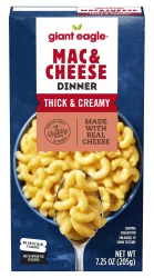 Giant Eagle Mac & Cheese Dinner, Thick & Creamy