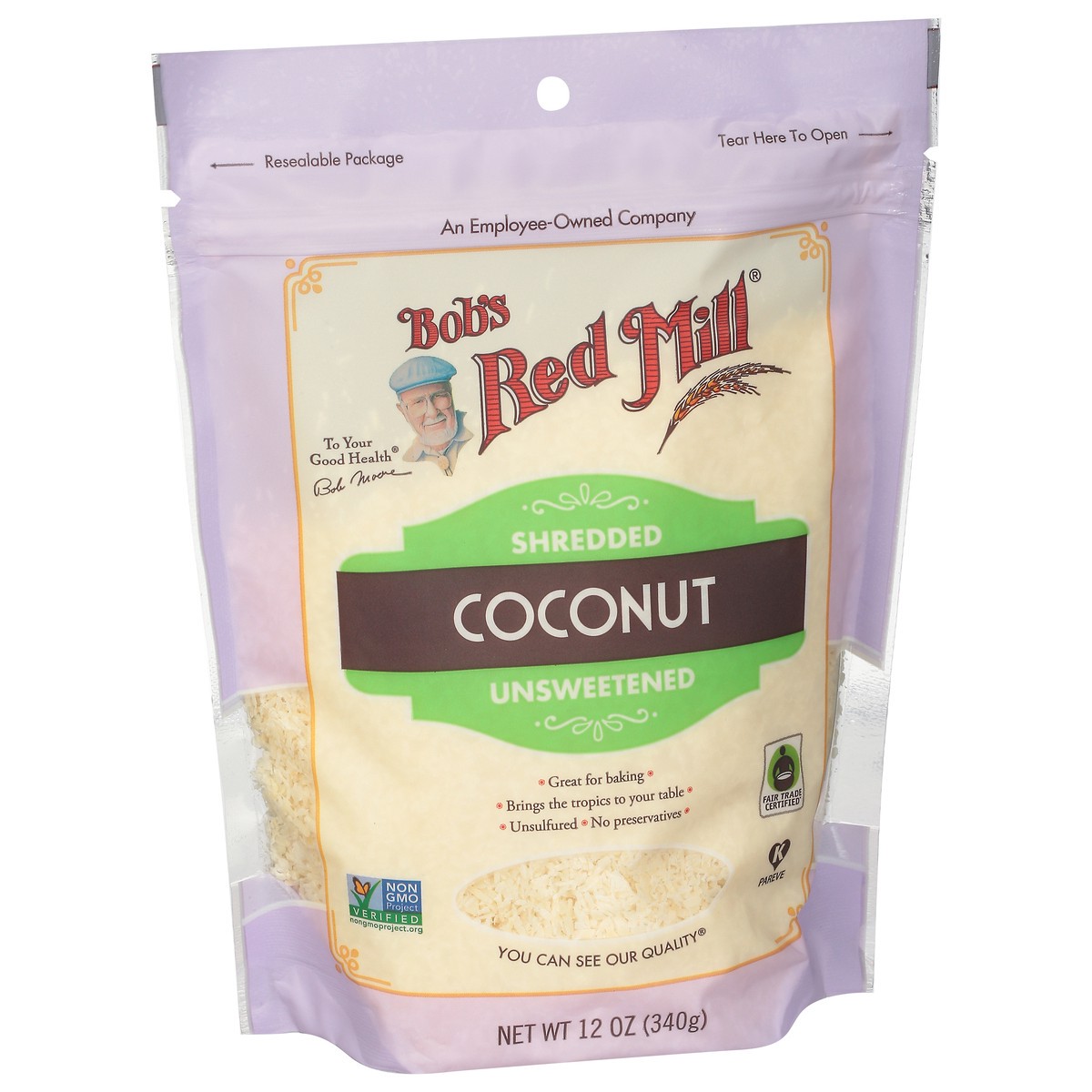 slide 6 of 9, Bob's Red Mill Shredded Unsweetened Coconut 12 oz, 12 oz