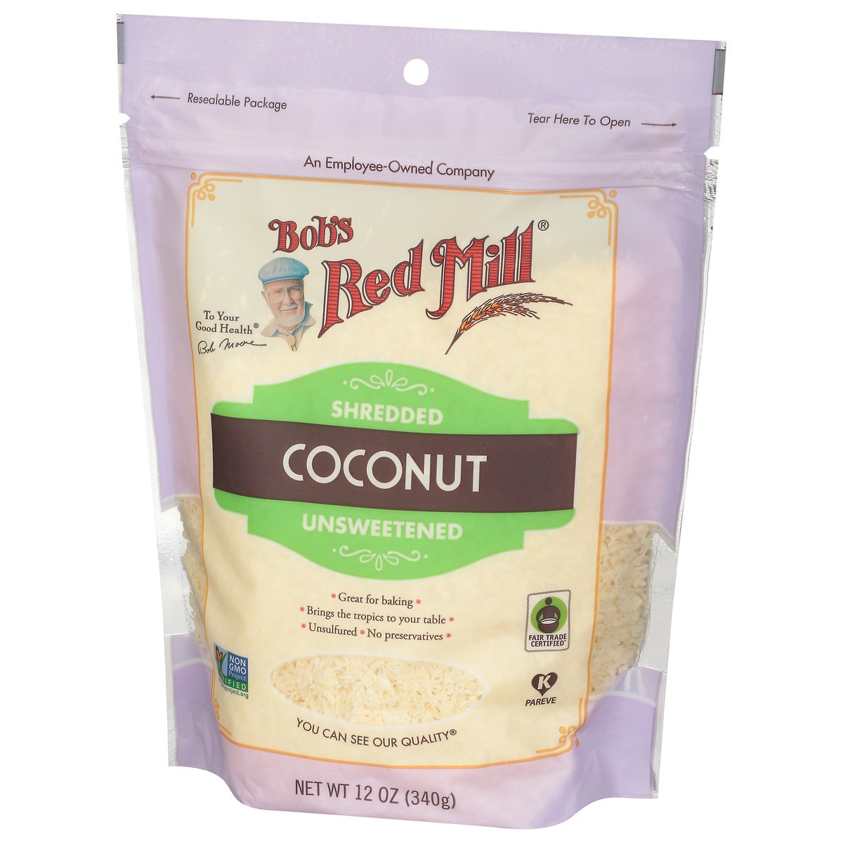 slide 5 of 9, Bob's Red Mill Shredded Unsweetened Coconut 12 oz, 12 oz