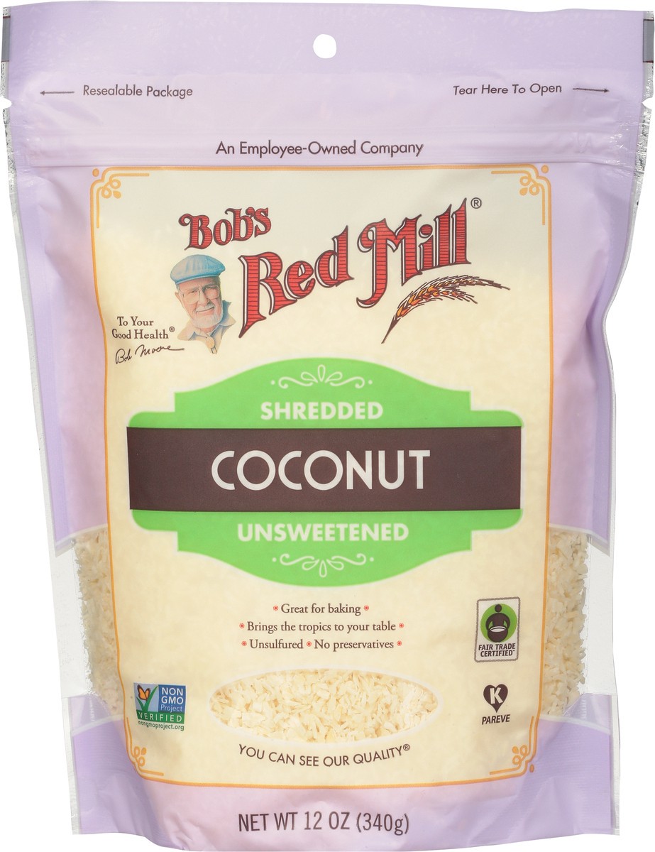 slide 4 of 9, Bob's Red Mill Shredded Unsweetened Coconut 12 oz, 12 oz