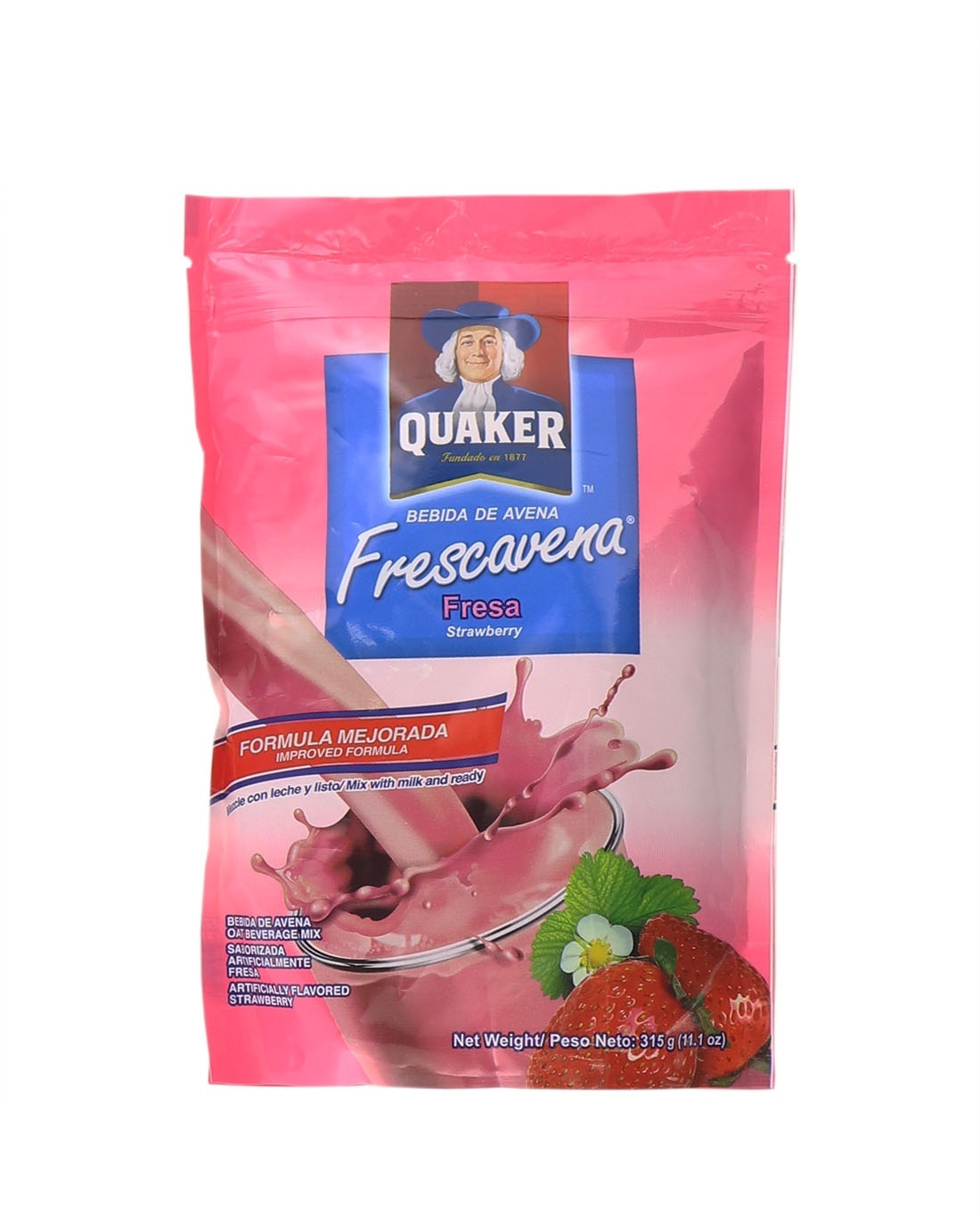 slide 1 of 1, Quaker FrescAvena Strawberry Oat Beverage Mix, 12.35 oz
