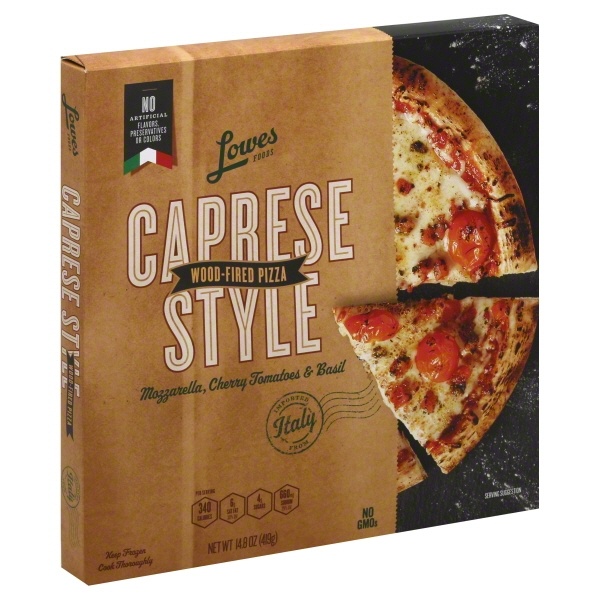 slide 1 of 1, Lowes Foods Imported Caprese Style Pizza, 14.8 oz