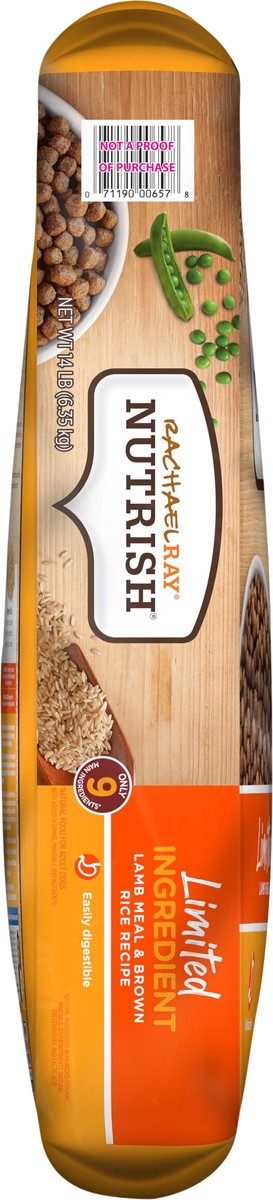 slide 6 of 8, Rachael Ray Nutrish Limited Ingredient Adult Dry Dog Food Lamb Meal & Brown Rice Recipe - 14lbs, 14 lb