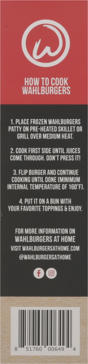 slide 9 of 16, Wahlburgers Bacon & Cheddar Angus Beef Burgers 6 - 0.33 lb Burgers, 6 ct; 2 lb