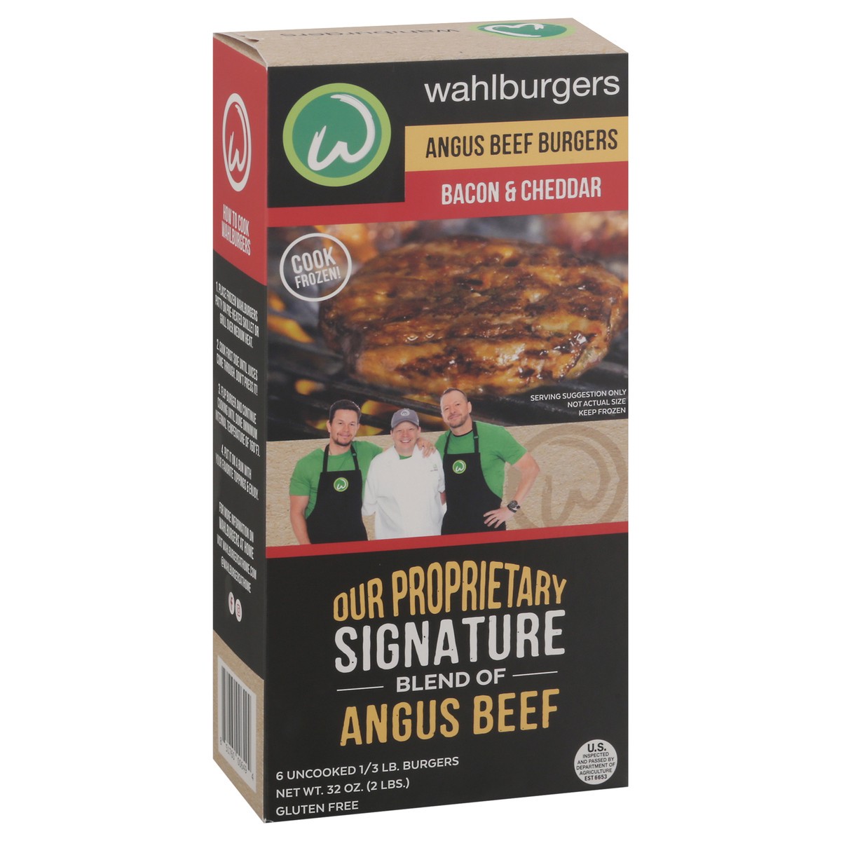 slide 8 of 16, Wahlburgers Bacon & Cheddar Angus Beef Burgers 6 - 0.33 lb Burgers, 6 ct; 2 lb