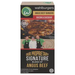 Wahlburgers Bacon & Cheddar Angus Beef Burgers 6 - 0.33 lb Burgers