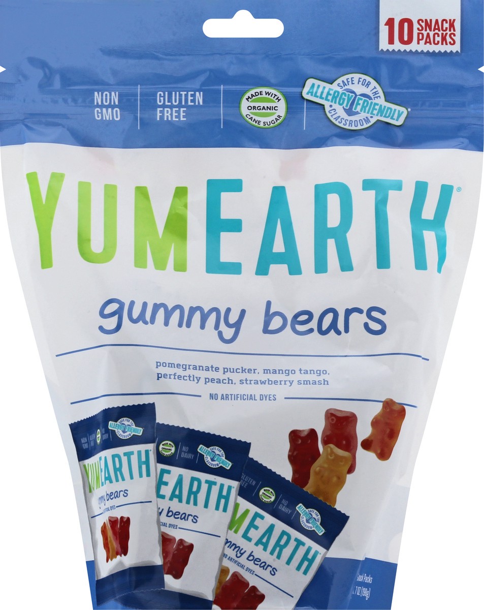 slide 6 of 9, Yumearth Gummy Bears Snack Pack Og, 10 ct