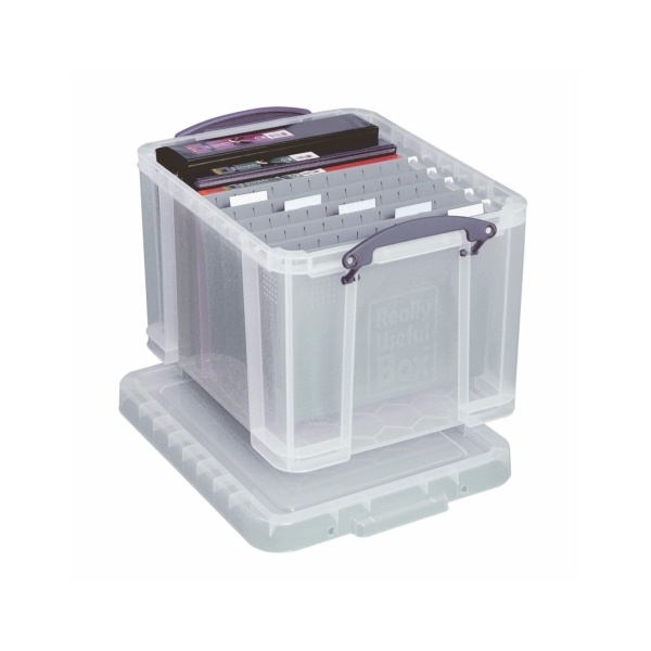 slide 1 of 1, Really Useful Boxes Really Useful Box Plastic Storage Box, Clear, 1 ct