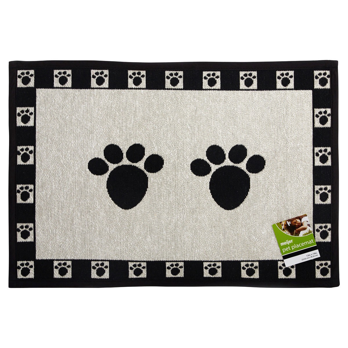 slide 1 of 5, Meijer Paw Print or Cuddle Tapestry Pet Placemat, Assorted Styles, 13"x19", 1 CT      