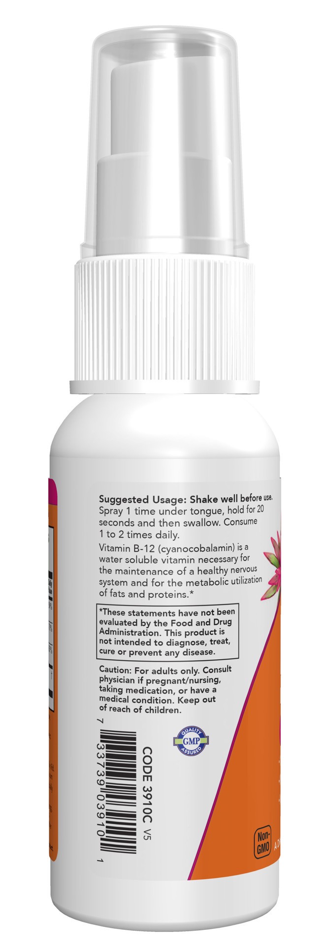 slide 2 of 4, NOW Vitamin B-12 Liposomal Spray - 2 fl. oz., 2 fl oz