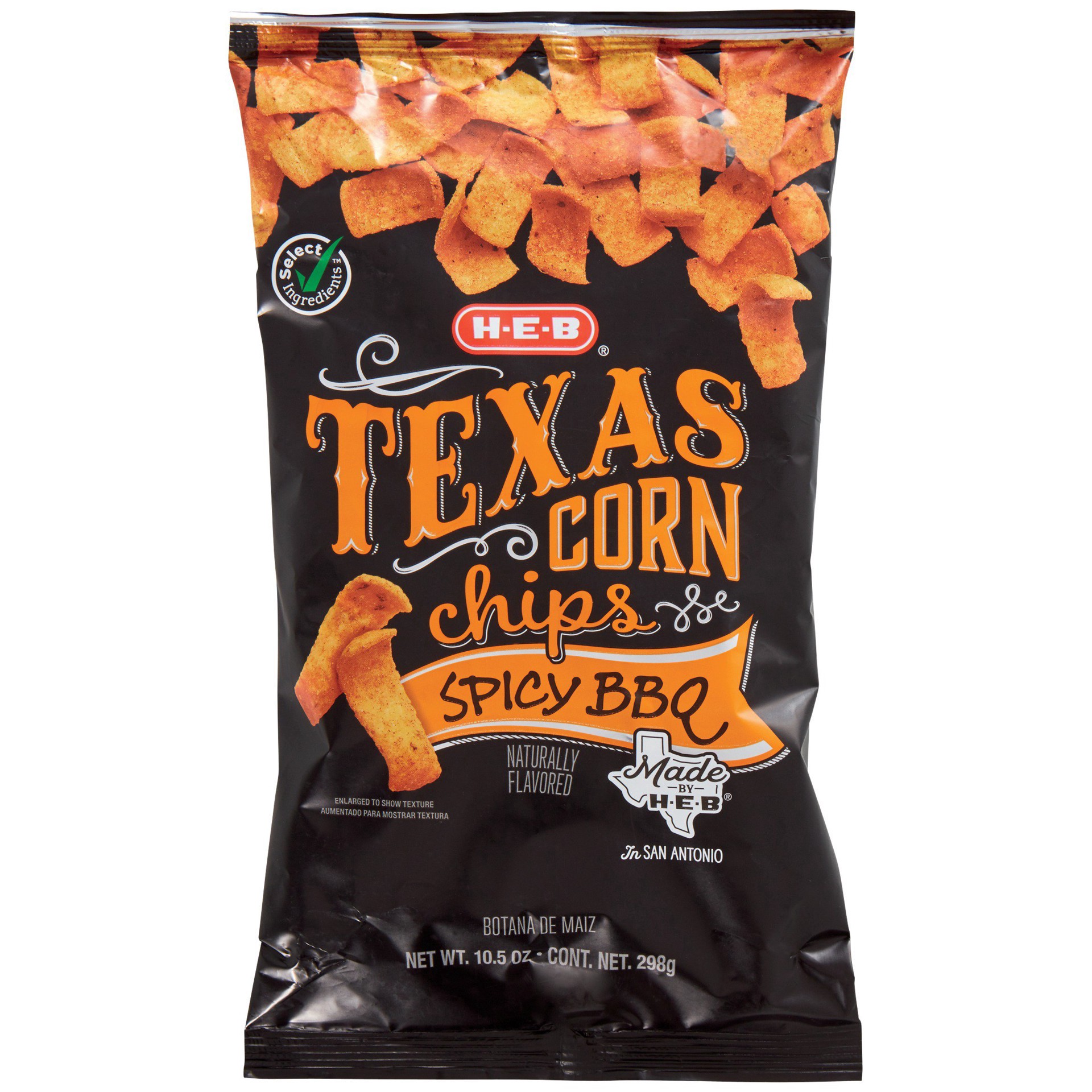 slide 1 of 1, H-E-B Smoky & Sweet Corn Chips, 10.5 oz