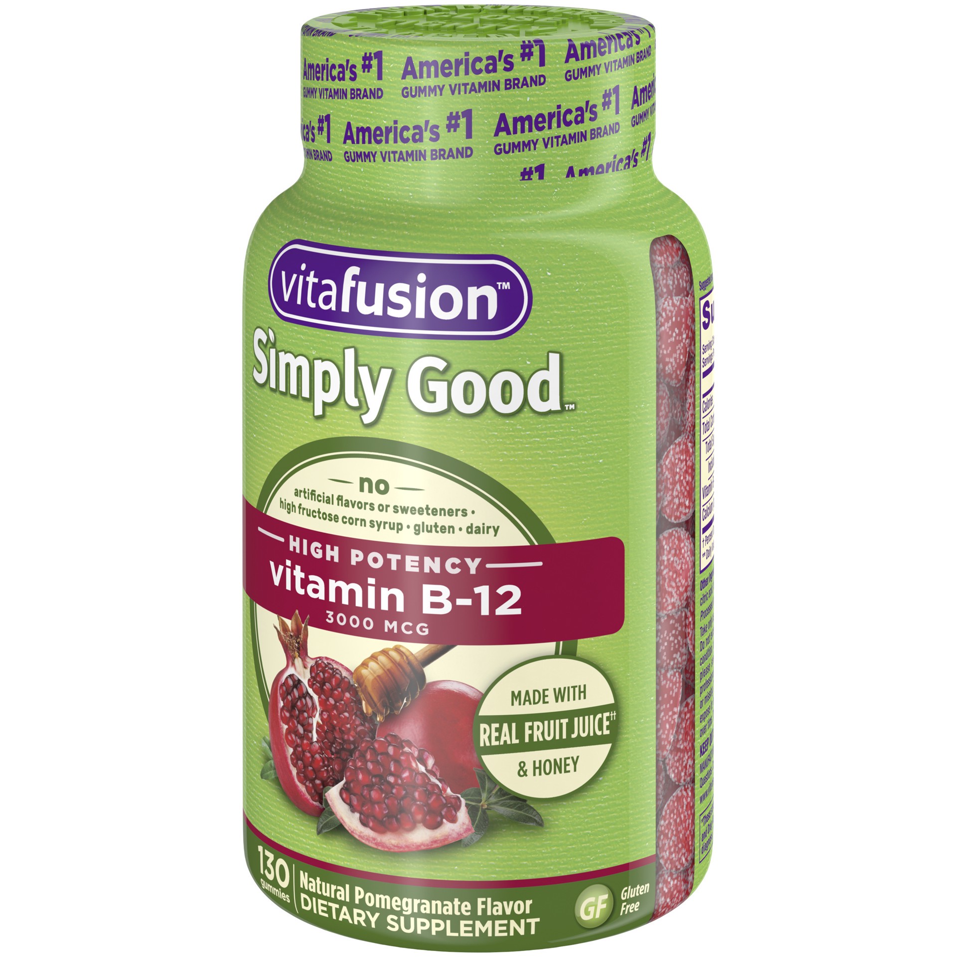 slide 2 of 4, vitafusion Simply Good B-12 Gummy Vitamins, 130 ct., 130 ct