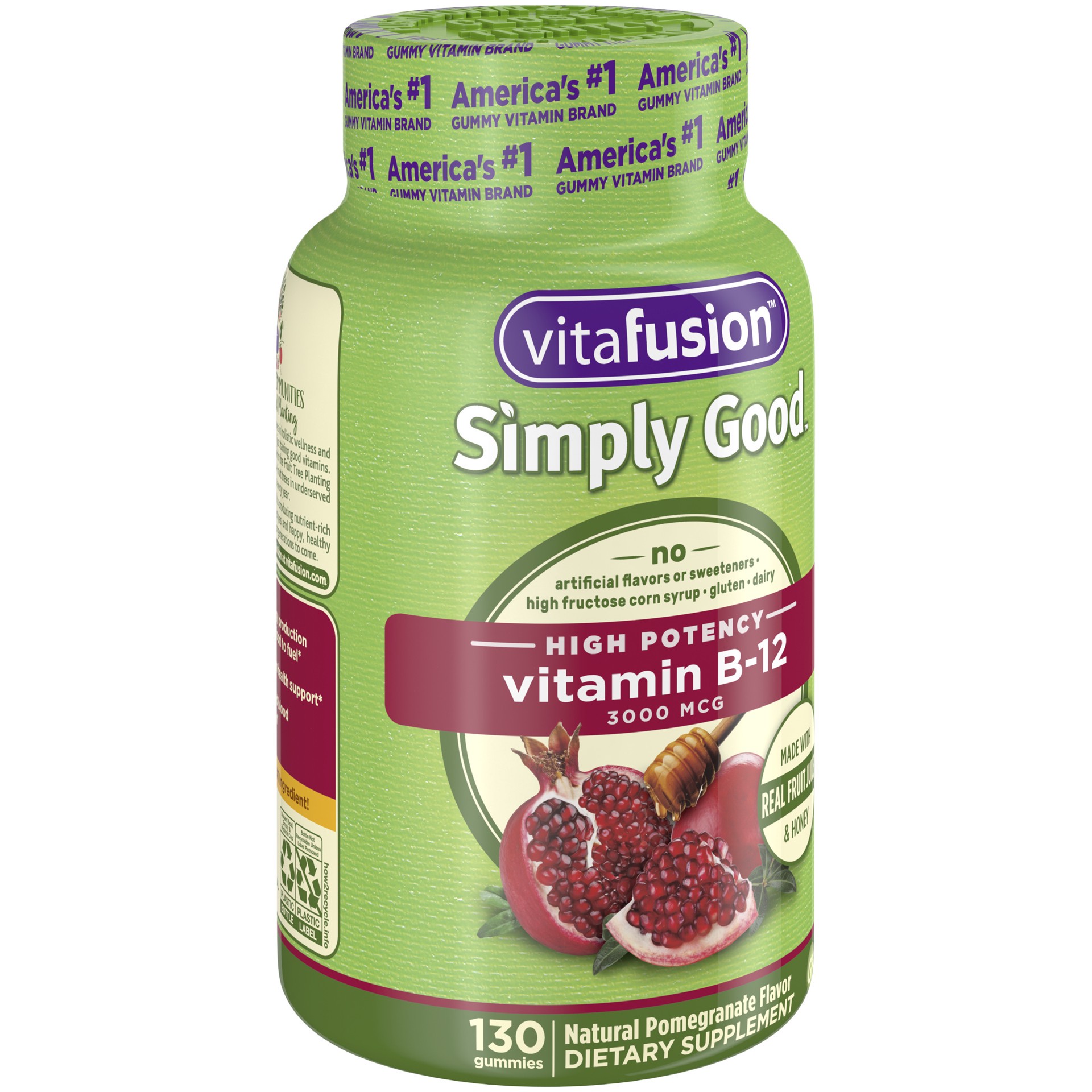 slide 4 of 4, vitafusion Simply Good B-12 Gummy Vitamins, 130 ct., 130 ct