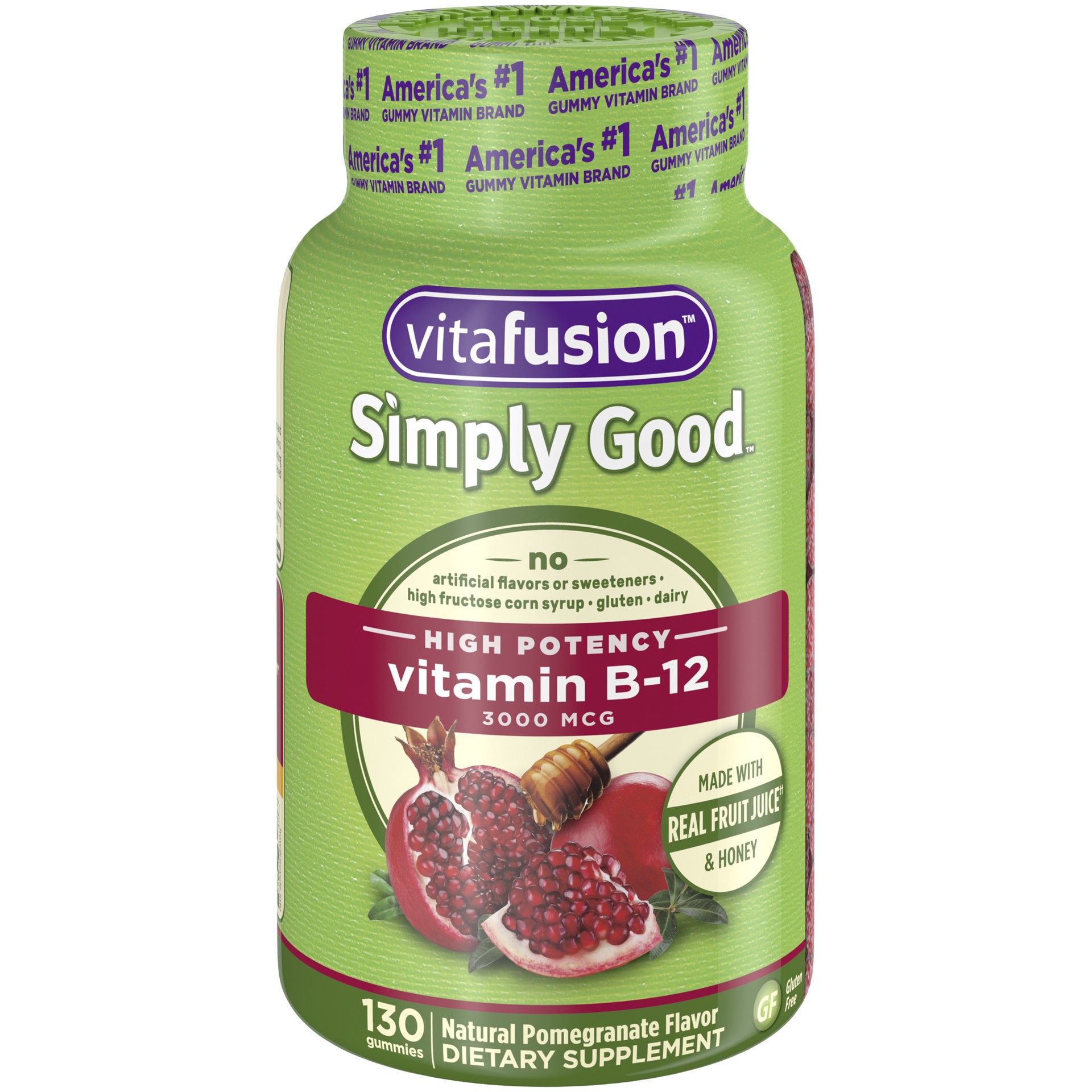 slide 1 of 4, vitafusion Simply Good B-12 Gummy Vitamins, 130 ct., 130 ct