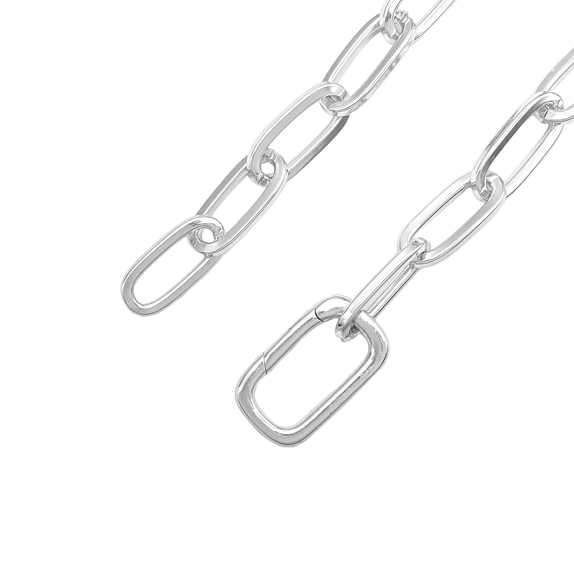 slide 4 of 8, 7.1" Silver Paperclip Link Charm Bracelet By Bead Landing, 7.1 in