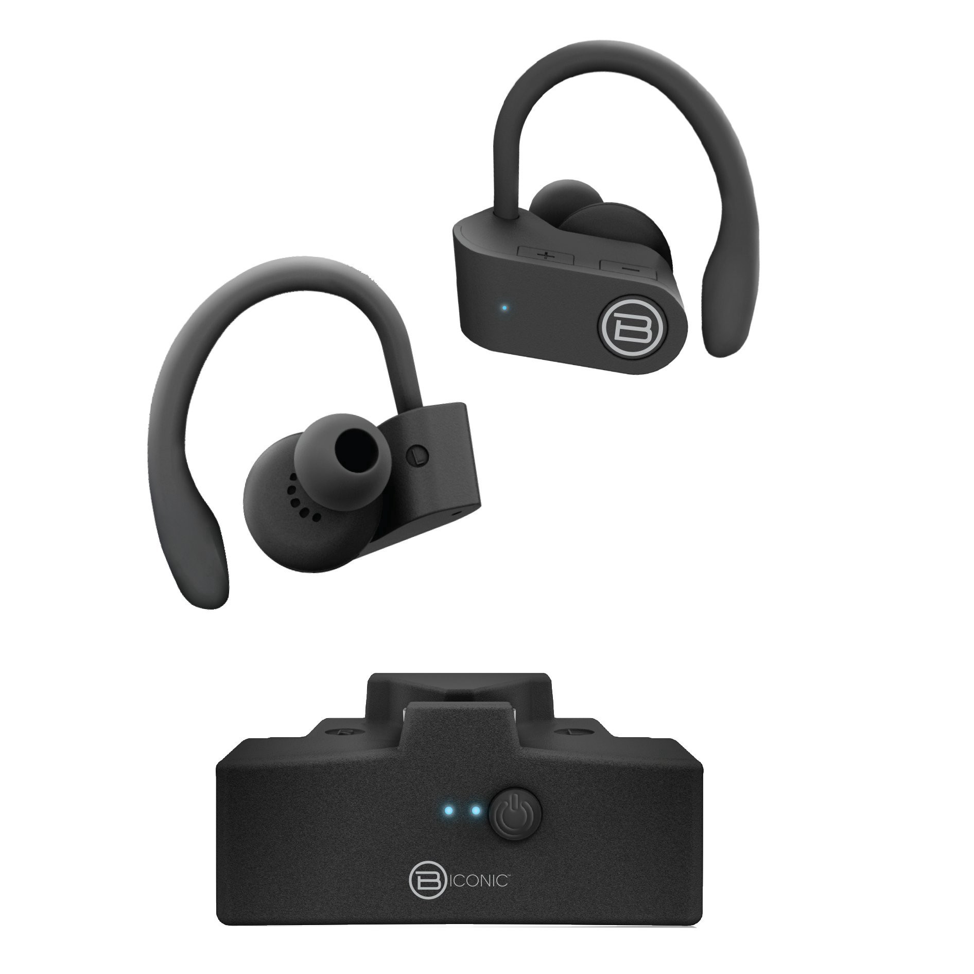 slide 1 of 1, Biconic Motion True Wireless Black Earbuds with Charging Dock, 1 ct