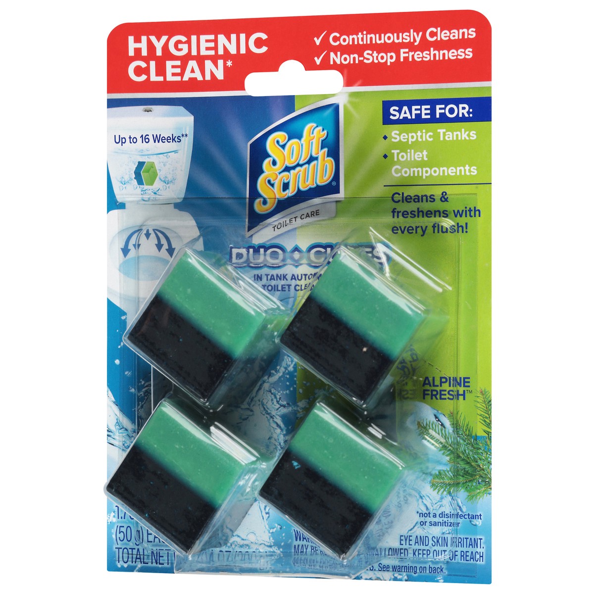 slide 4 of 14, Soft Scrub Duo-Cubes Alpine Fresh In-Tank Toilet Bowl Cleaner - 4 Count, 4 ct