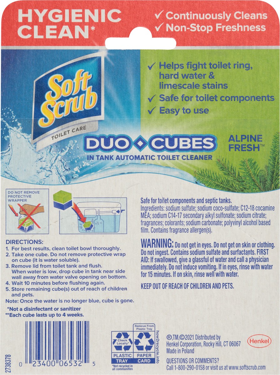 slide 3 of 14, Soft Scrub Duo-Cubes Alpine Fresh In-Tank Toilet Bowl Cleaner - 4 Count, 4 ct