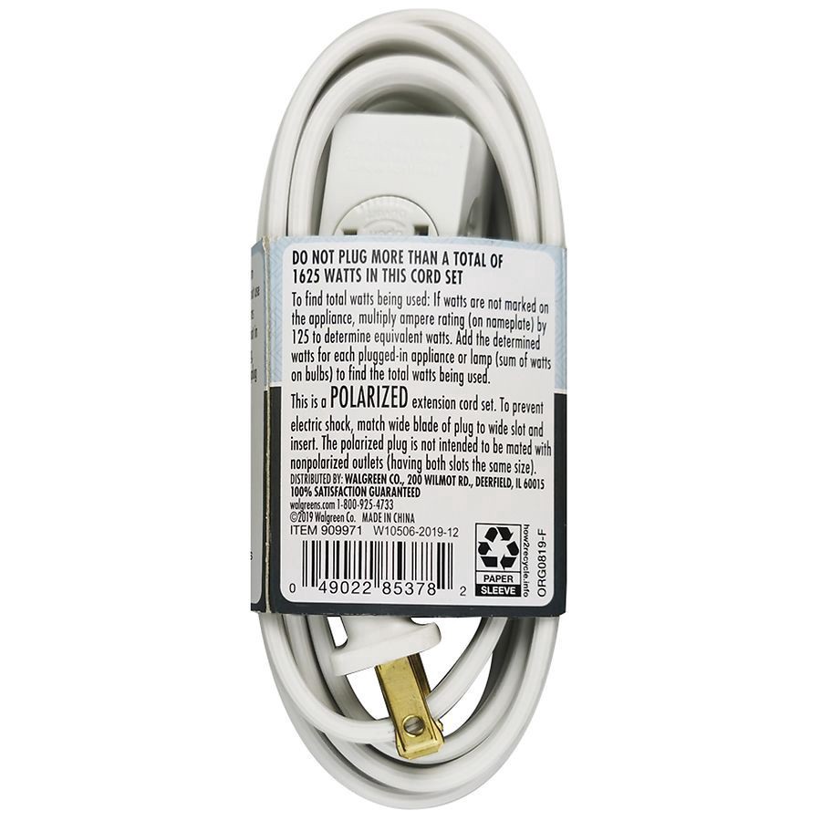 slide 2 of 2, Complete Home Indoor Extension Cord 6 ft, 1 ct