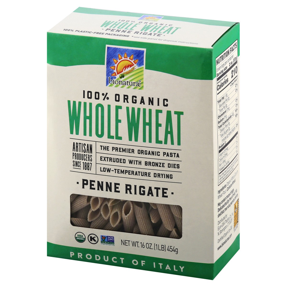 slide 5 of 10, bionaturae Whole Wheat Penne Rigate 16 oz, 16 oz