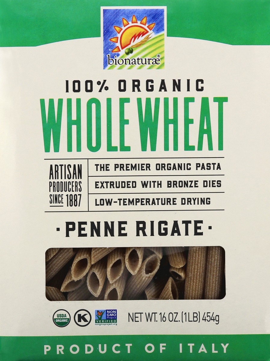 slide 9 of 10, bionaturae Whole Wheat Penne Rigate 16 oz, 16 oz