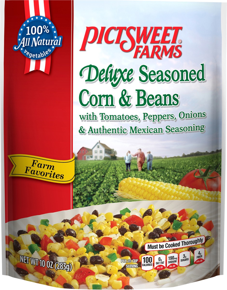 slide 3 of 3, PictSweet Corn & Beans, 10 oz