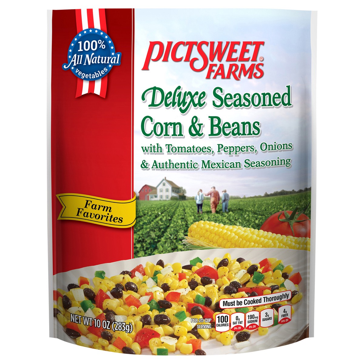 slide 1 of 3, PictSweet Corn & Beans, 10 oz