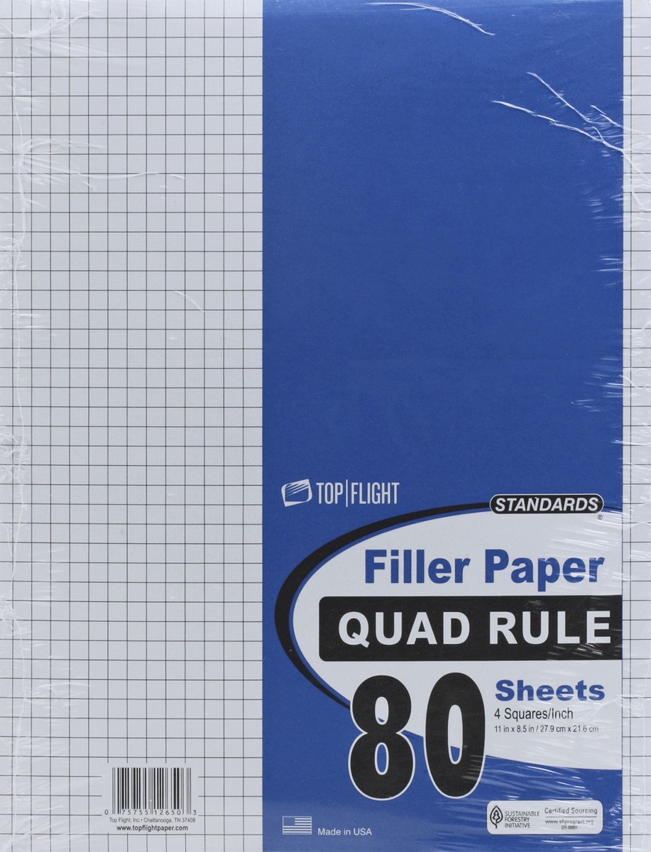 slide 1 of 6, Top Flight Quade Filler Paper, 1 ct